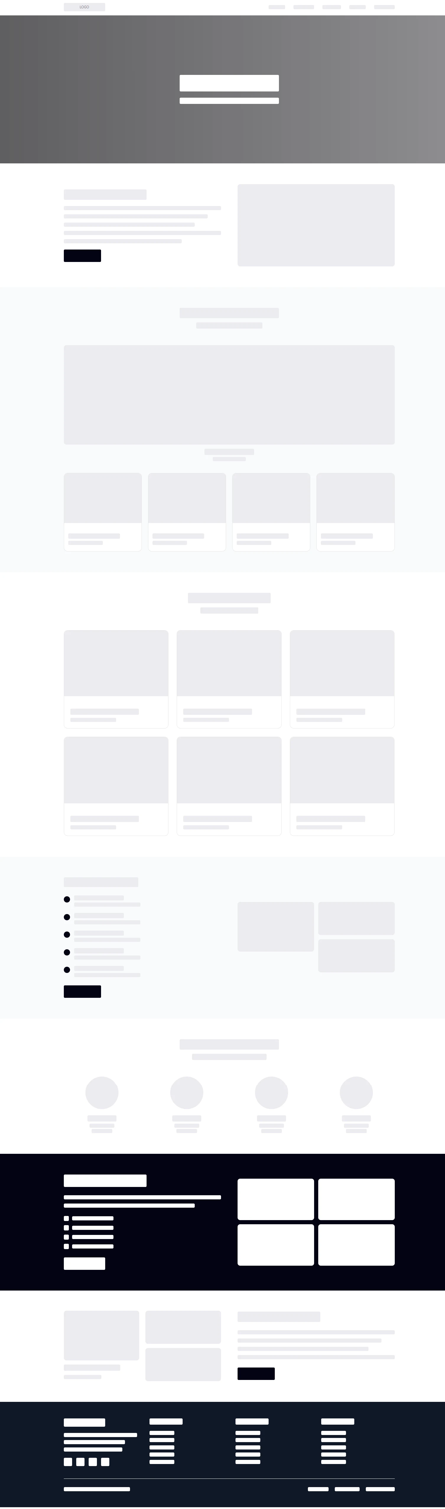 Home Page wireframe
