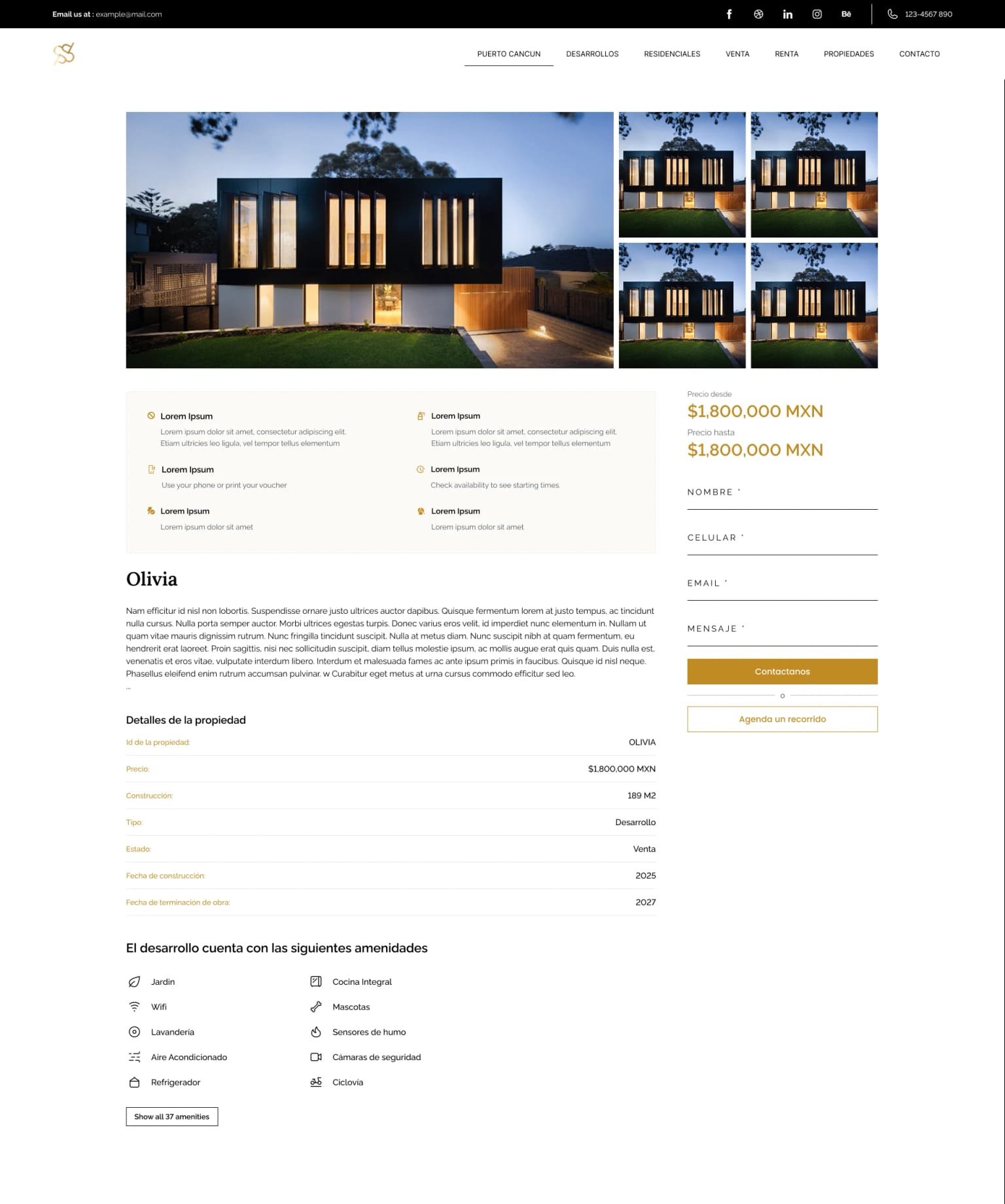 Property Detail mockup